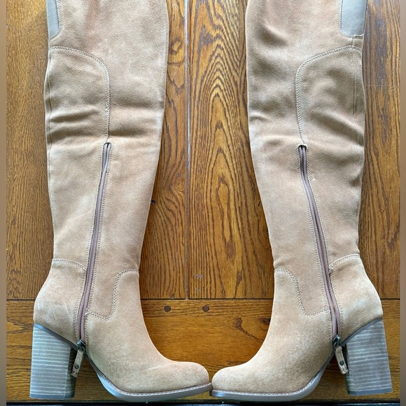 🆕 Kelsi Dagger Suede Over-the-Knee Boots - Logan - Chestnut - Oil Cow Suede - Picture 4 of 16